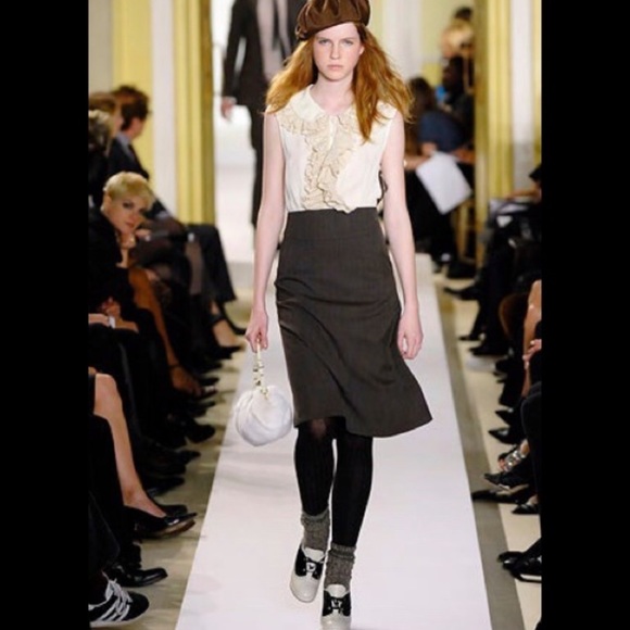 {Marc By Marc Jacobs} Silk Wool Runway Dress | black sz 8 - Picture 2 of 13